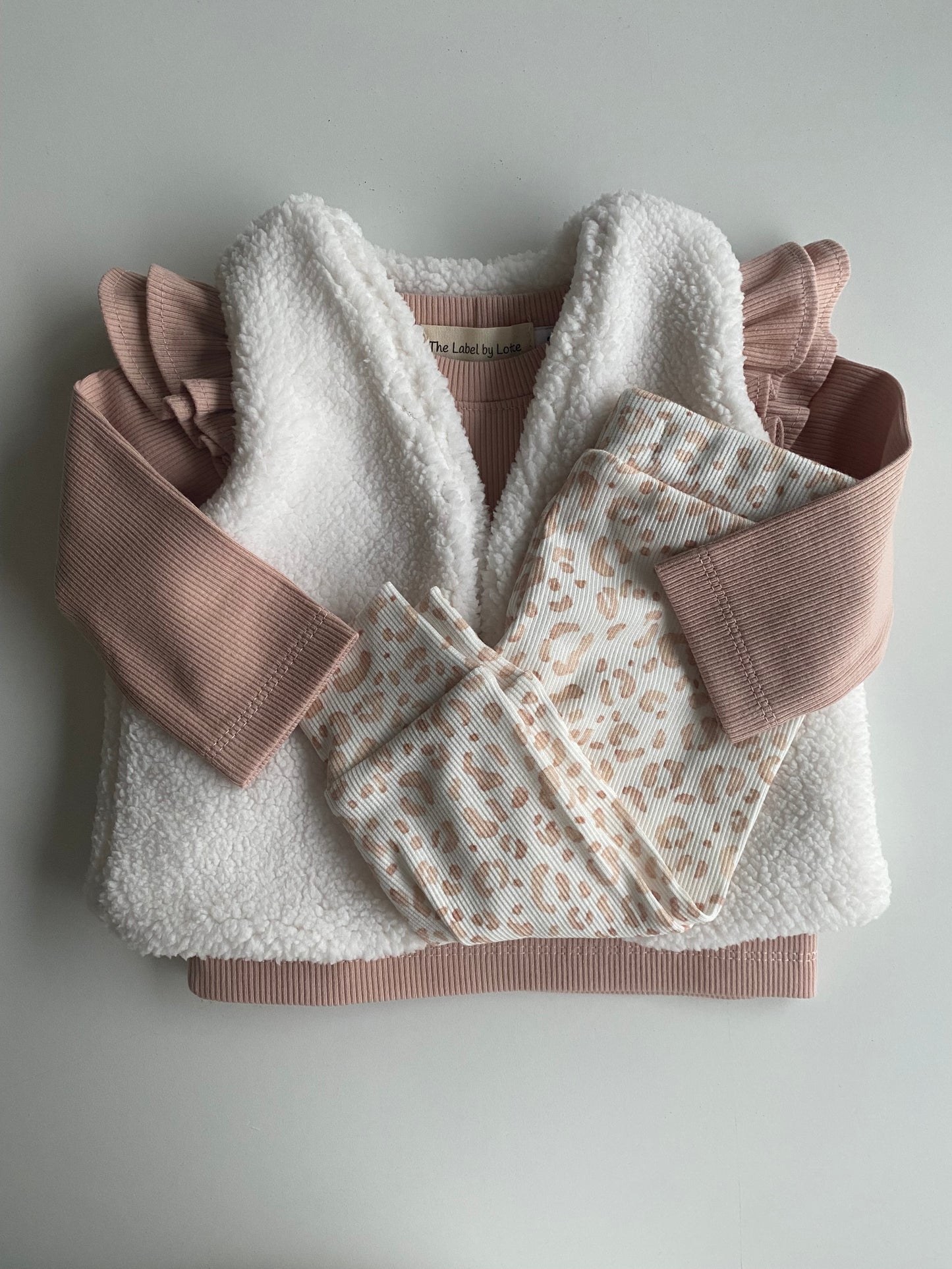 Kinder teddy giletje offwhite