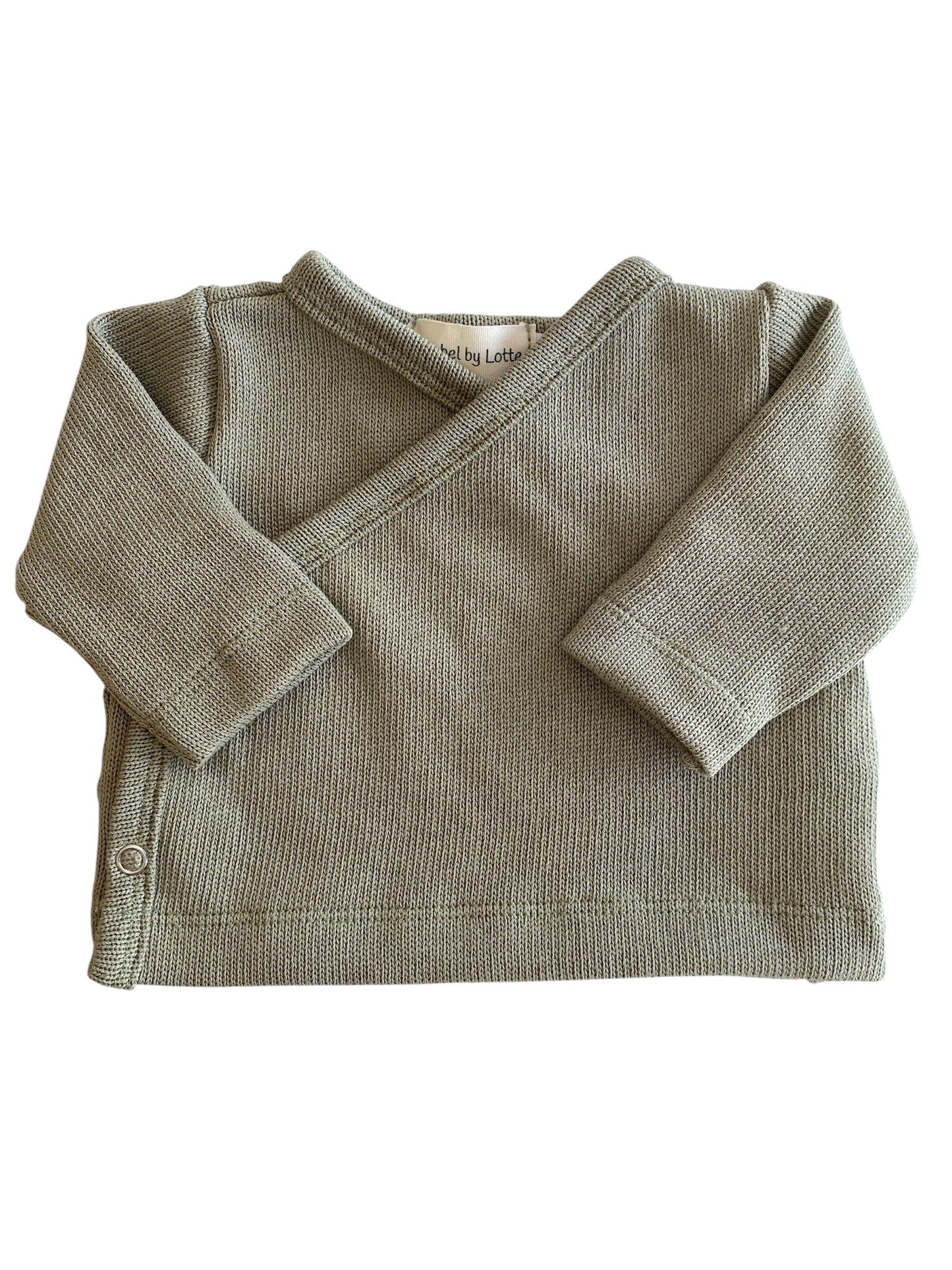 Jongens overslagshirtje groen baby knit