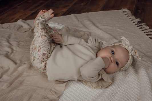 Newborn broekje Lina bloemen