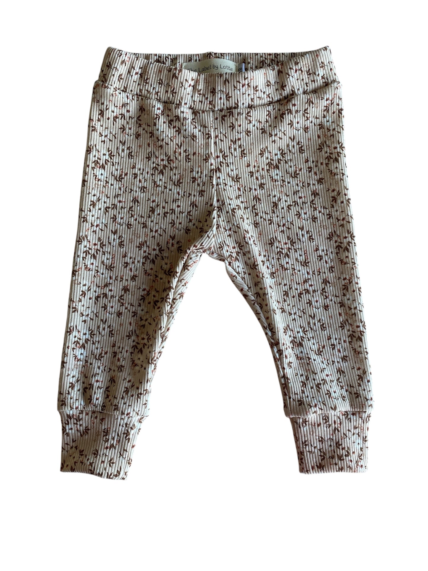 Meisjes babybroekje Lou bloemenprint zachtroze