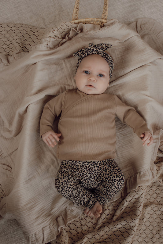 Meisjes newborn broekje panterprint Nellie