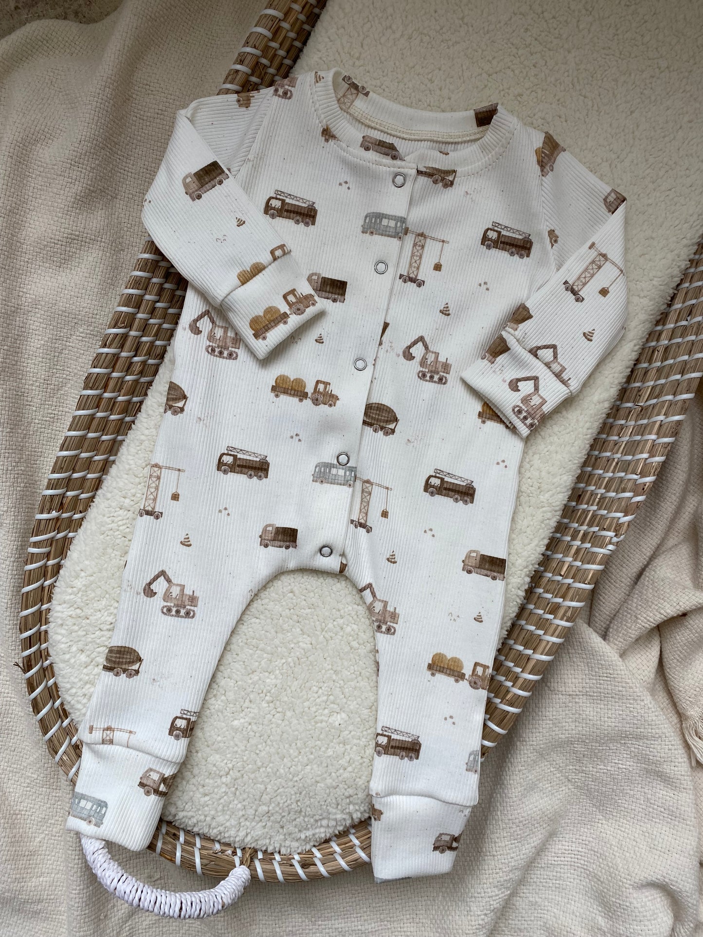 SALE Boxpakje Davi  vrachtwagens ribstof offwhite