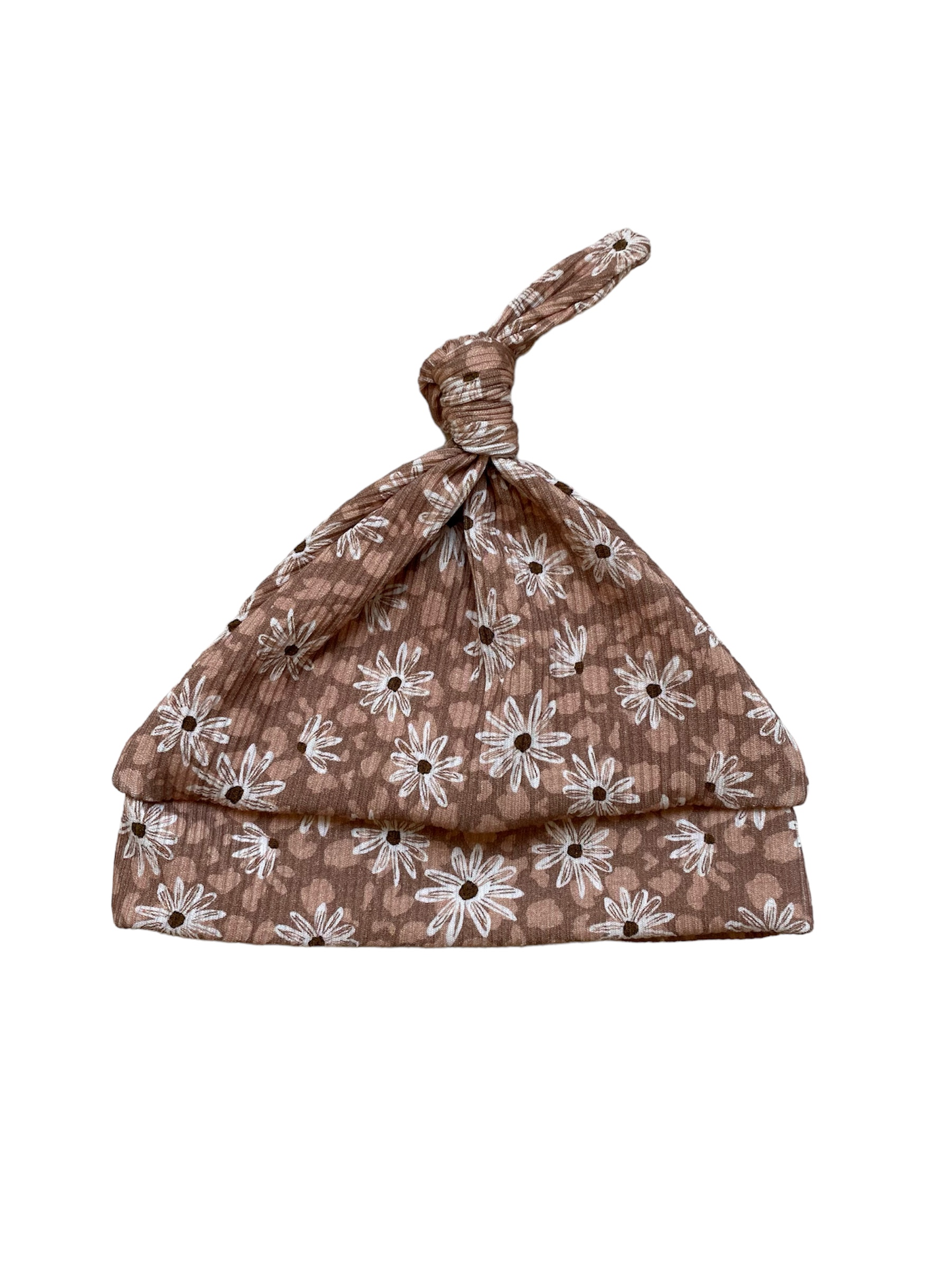 Knoopmutsje | Fem bloemenprint roest