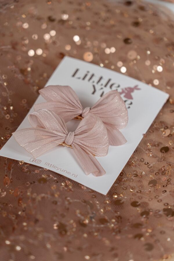 Alligatorspeldjes haarspeldje Duo – Bow Rose