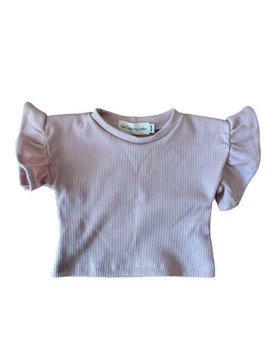 Shirtje met ruffles Blush roze