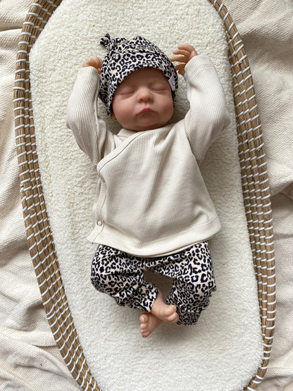 Newborn setje | Nellie knoopmutsje + babylegging