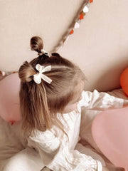 Alligatorspeldjes haarspeldje Duo – Bow wit