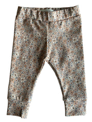 Meisjes kinderlegging bloemenprint bruin/zand