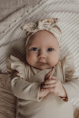 Meisjes haarbandje Lina bloementjesprint zachte kleuren