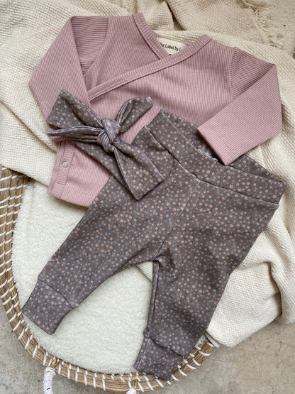 Legging SALE | Ava bloemen grijs