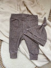 Knoopmutsje | Ava bloemen grijs