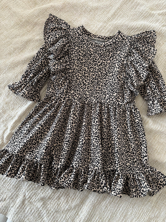 Meisjes jurk panterprint Nellie