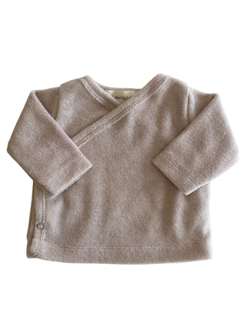 Uniseks overslagshirtje badstof beige