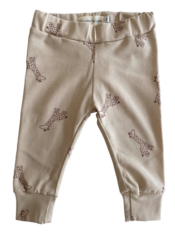 Jongens kinderlegging giraf beige