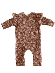 Boxpakje Fem bloemenprint brique ribstof