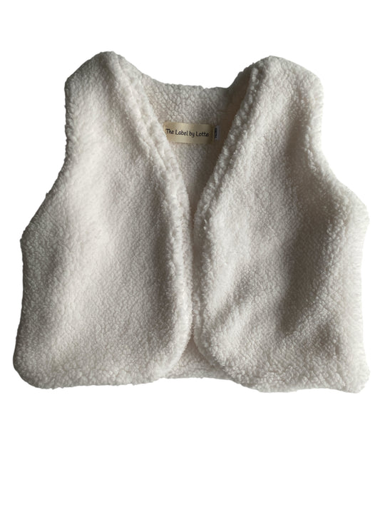 Kinder teddy giletje offwhite