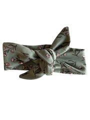 Meisjes haarbandje takjes met bloemen groen