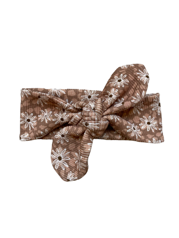 Haarbandje | Fem bloemenprint roest