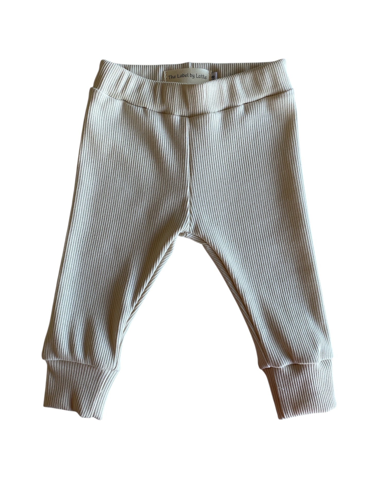 Uniseks kinderlegging ribstof beige