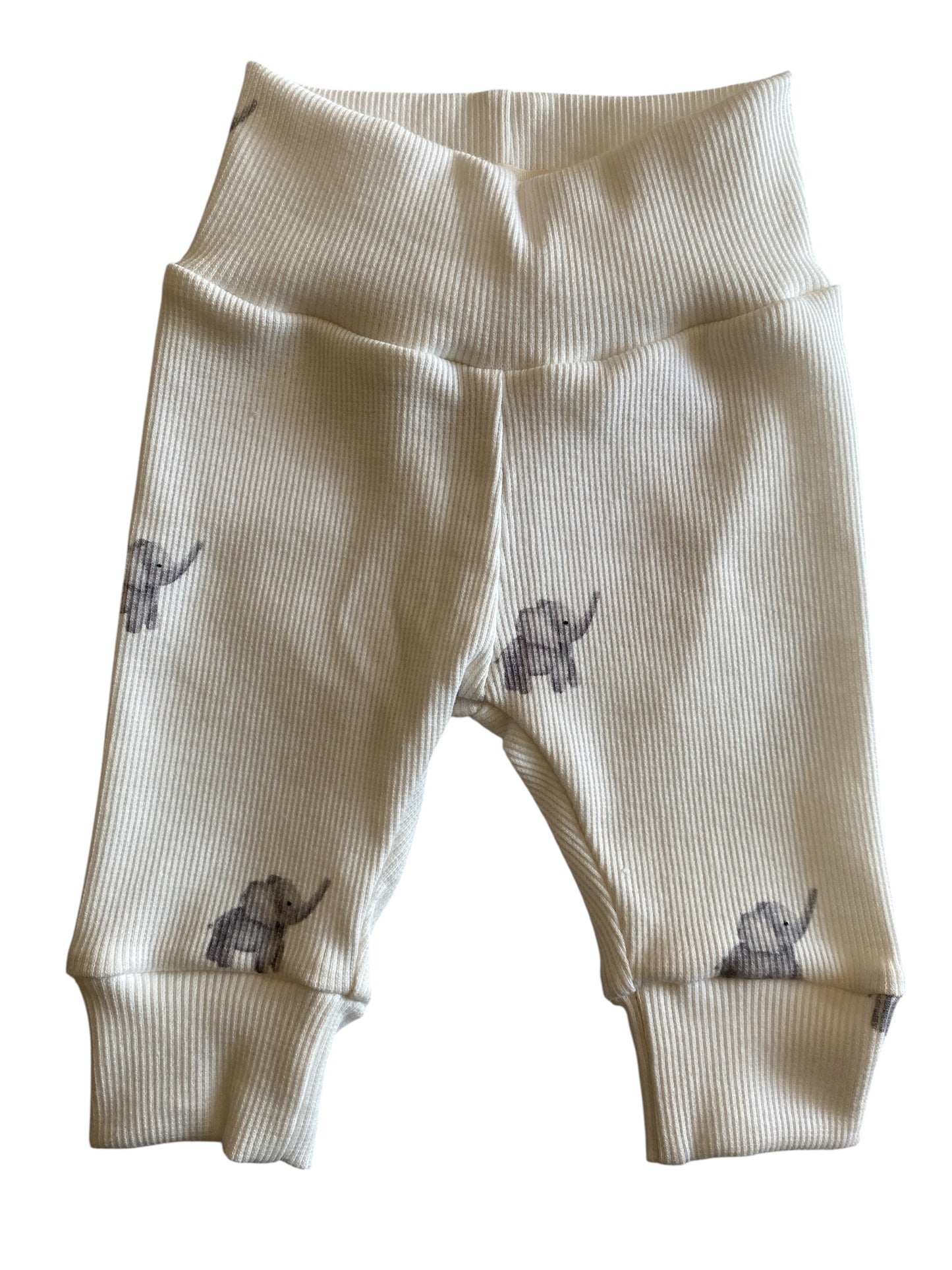 Jongens newborn broekje olifantjesprint offwhite