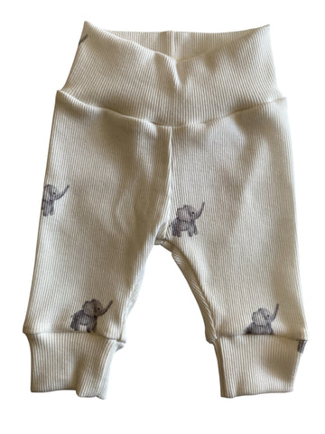 Jongens newborn broekje olifantjesprint offwhite