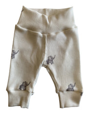 Jongens newborn broekje olifantjesprint offwhite