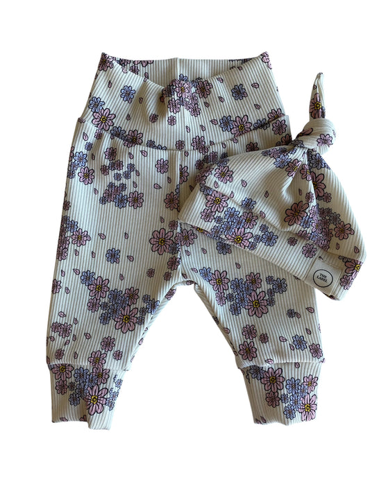 Newborn setje | Anke legging + knoopmutsje