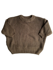 Gebreide kindertrui Taupe