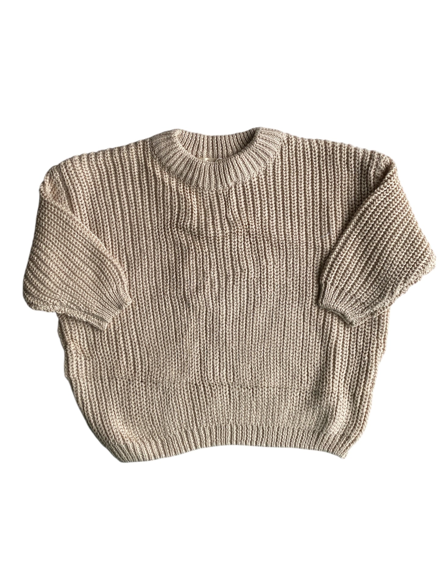 Gebreide kindertrui beige