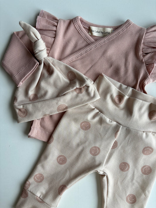 Uniseks newborn broekje Luca smileys