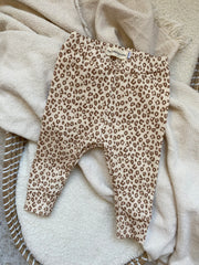 Meisjes kinderlegging Kate panterprint beige