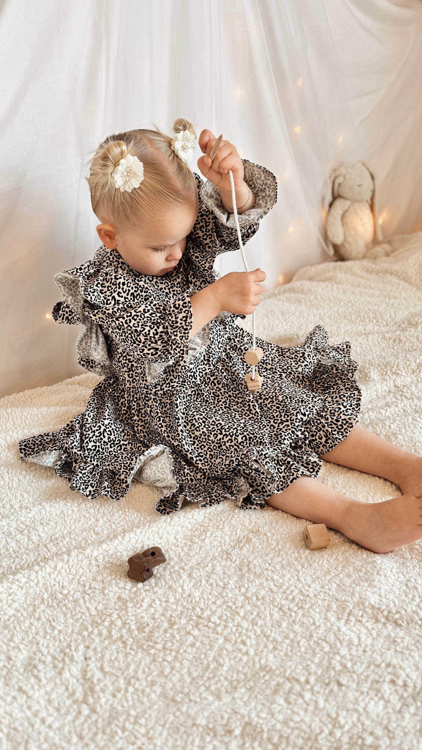 Meisjes jurk panterprint Nellie