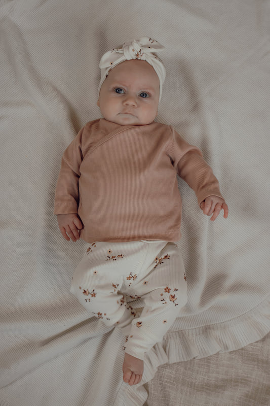 Meisjes newborn broekje vogeltjesprint