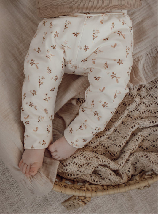 Meisjes kinderlegging Mae bloemenprint zachtroze