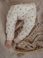 Meisjes kinderlegging Mae bloemenprint zachtroze