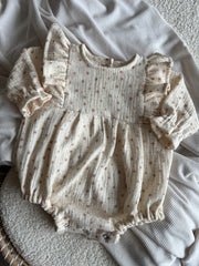 Romper met ruffle bloemenprint Jinthe hydrofiel