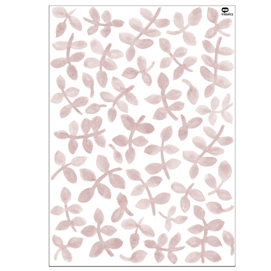 Muurstickers blaadjes roze SALE