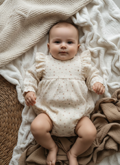 Playsuit/Romper met ruffle bloemenprint Jinthe hydrofiel